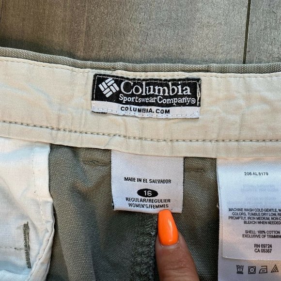 Columbia Cropped Pants Size 16 Straight Canvas - Picture 5 of 6